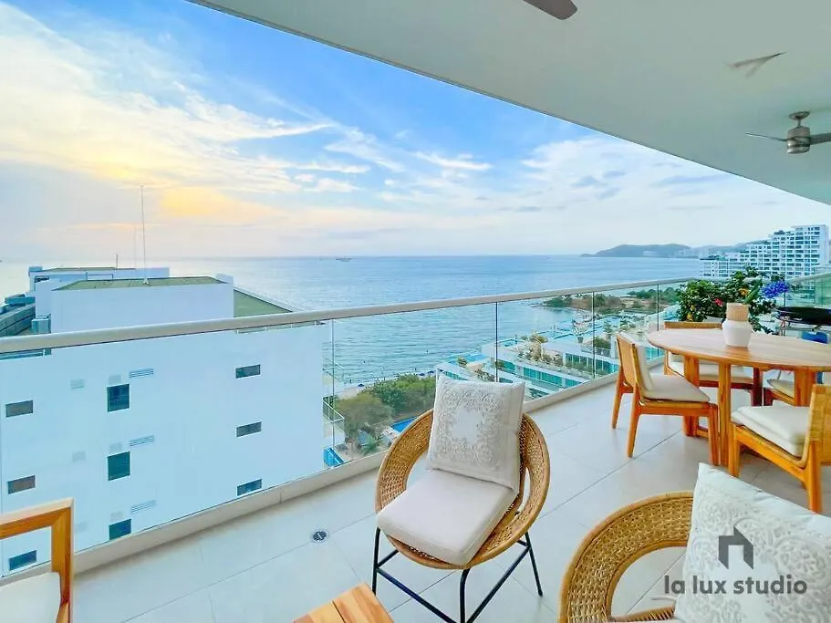 Moderno 3 Hab Con La Mejor Vista En Playa Dormida Santa Marta Apartman 0*,